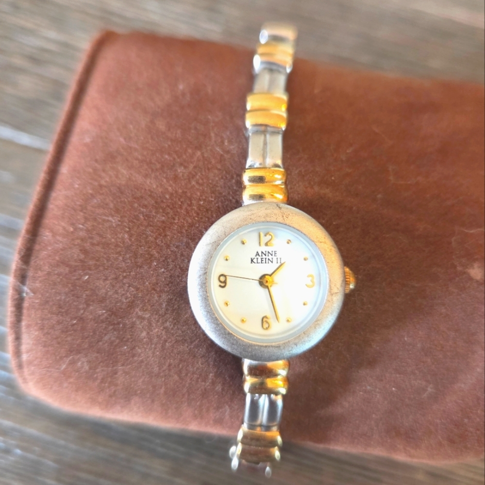 Anne Klein Silver and Gold Two-Tone Classic Watch